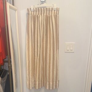 G/FORE Beige and White Striped Maxi Skirt